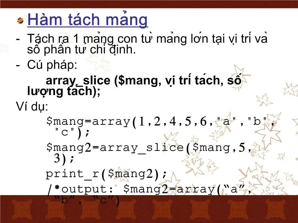 Một số mảng PHP arrays dành cho người mới