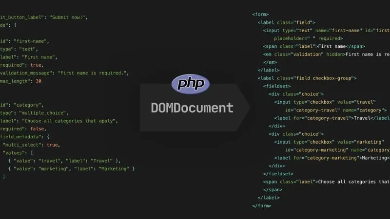 PHP DOM cung cấp các phương tiện và công cụ để lập trình viên có thể thay đổi cấu trúc