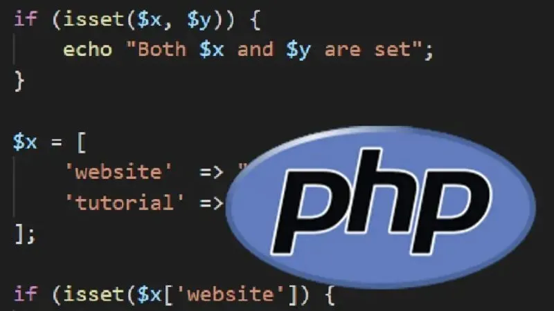 PHP isset là một hàm tích hợp trong PHP